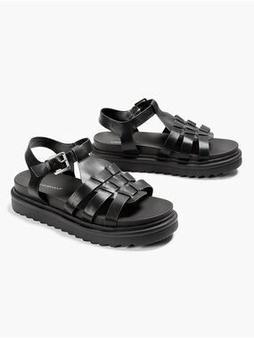 Black Dream Cloud Gladiator Sandals